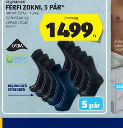 ALDI UP 2 FASHION FÉRFI ZOKNI ajánlat