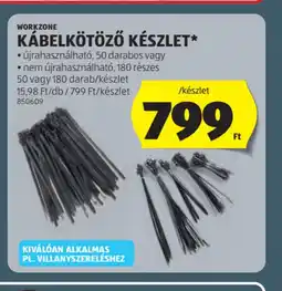 ALDI WORKZONE KÁBELKÖTÖZŐ KÉSZLET ajánlat