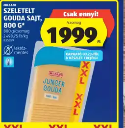ALDI MILSANI SZELETELT GOUDA SAJT ajánlat