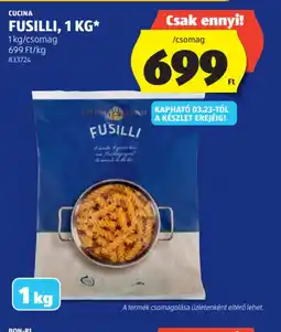 ALDI CUCINA FUSILLI ajánlat