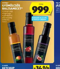 ALDI GOURMET GYÜMÖLCSÖS BALZSAMECET ajánlat