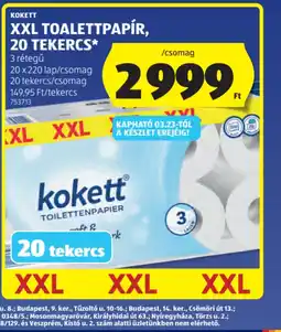 ALDI KOKETT XXL TOALETTPAP XXLR ajánlat