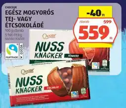 ALDI Choceur Egész Mogyorós Tej- vagy Étcsokoládé ajánlat