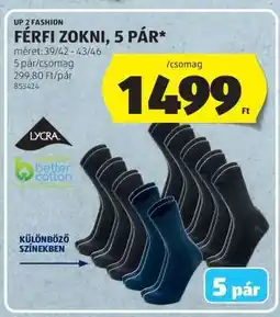 ALDI FÉRFI ZOKNI, 5 PÁR ajánlat