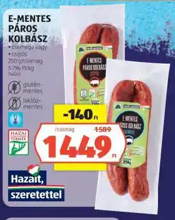 ALDI E-MENTES PÁROS KOLBÁSZ ajánlat