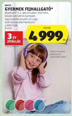 ALDI Gyermek Fejhallgató ajánlat