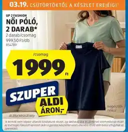 ALDI UP 2 FASHION Női póló, 2 darab ajánlat