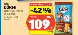 ALDI GYŐRI DÖRMI csokoládés krémmel ajánlat