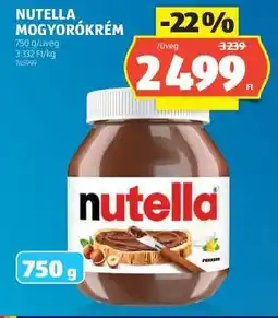 ALDI Nutella mogyorókrém ajánlat