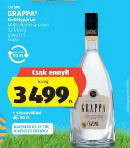 ALDI CAVONE GRAPPA ajánlat