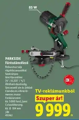 Lidl PARKSIDE Fűrészláncélező ajánlat