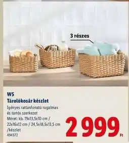 Lidl W5 Tárolókosár készlet ajánlat