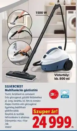 Lidl SILVERCREST Multifunkciós gőztisztító ajánlat