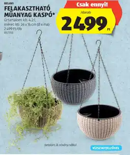 ALDI BELAVI FELAKASZTHATÓ MŰANYAG KASPÓ ajánlat
