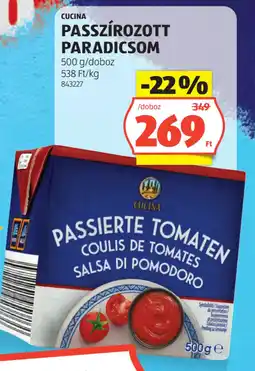 ALDI CUCINA PASSZÍROZOTT PARADICSOM ajánlat