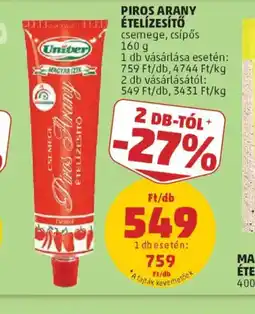 PENNY UNIVER PIROS ARANY ÉTELÍZESÍTŐ ajánlat