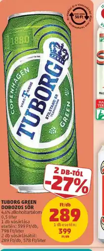 PENNY TUBORG GREEN DOBOZOS SÖR ajánlat