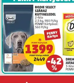 PENNY BODIE SELECT SZÁRAZ KUTYAELEDEL ajánlat