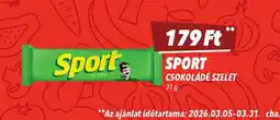 CBA Sport csokoládé szelet ajánlat