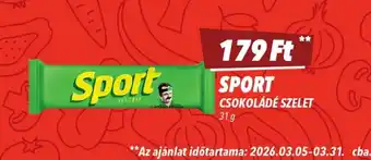 CBA Sport csokoládé szelet ajánlat