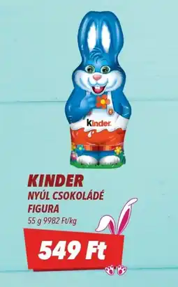 CBA KINDER NYÚL CSOKOLÁDÉ FIGURA ajánlat