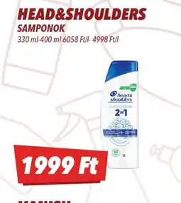 CBA HEAD&SHOULDERS SAMPONOK ajánlat