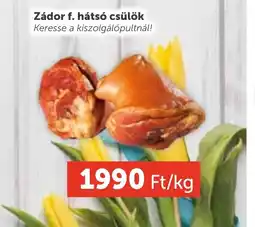 PRIVÁT Zádor f. háts csülök ajánlat