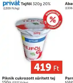 PRIVÁT privát Tejföl ajánlat