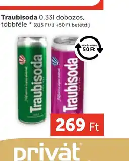 PRIVÁT Traubisoda dobozos ajánlat