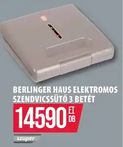 Coop Berlinger Haus elektromos szendvicssütő 3 betét ajánlat