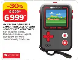 Auchan MY ARCADE DGUN-3925 GAMER MINI CLASSIC 160IN1 HORDOZHATÓ KÉZIKONZOL ajánlat