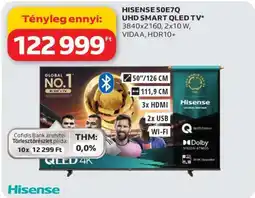Auchan HISENSE 50E7Q UHD SMART QLED TV ajánlat