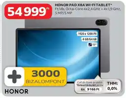 Auchan HONOR PAD X8A WI-FI TABLET ajánlat