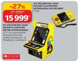 Auchan MY ARCADE PAC-MAN MICRO PLAYER PRO RETRO JÁTÉKKONZOL ajánlat
