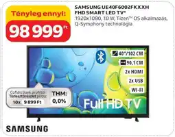 Auchan SAMSUNG UE40F6002FKXXH FHD SMART LED TV ajánlat