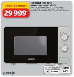 Auchan GORENJE MO20E1S MIKROHULLÁMÚ SÜTŐ ajánlat