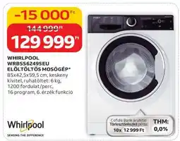Auchan WHIRLPOOL WRBSS6249SEU ELÖLTÖLTŐS MOSÓGÉP ajánlat