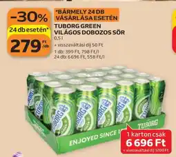 Auchan TUBORG GREEN VILÁGOS DOBOZOS SÖR ajánlat