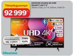 Auchan HISENSE 43A6Q 4K UHD SMART LED TV ajánlat