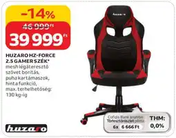 Auchan HUZARO HZ-FORCE 2.5 GAMER SZÉK ajánlat