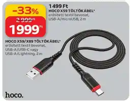 Auchan HOCO X59 TÖLTŐKÁBEL ajánlat