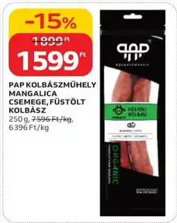Auchan PAP KOLBÁSZMŰHELY MANGALICA CSEMEGE, FÜSTÖLT KOLBÁSZ ajánlat