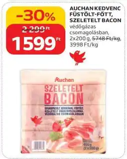 Auchan AUCHAN KEDVENC FÜSTÖLT-FŐTT, SZELETELT BACON ajánlat