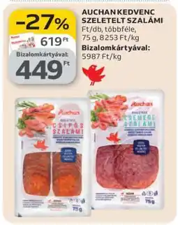 Auchan Auchan Kedvenc Szeletelt Szalámi ajánlat