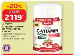 Auchan JUTAVIT C-VITAMIN 1000 MG, D3-VITAMINNAL, CINKKEL ajánlat