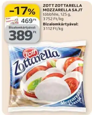 Auchan Zott Zottarella Mozzarella Sajt ajánlat
