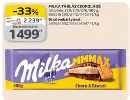 Auchan MILKA Táblás csokoládé ajánlat