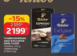 Auchan Tchibo Espresso vagy Exclusive őrölt kávé ajánlat