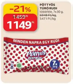 Auchan PÖTTYÖS Túró Rudi ajánlat