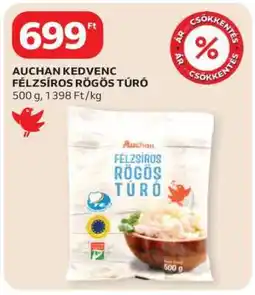 Auchan Auchan Kedvenc Félzsíros Rögös Túró ajánlat